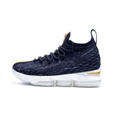 Nike Erkek Lebron 15 Lacivert / Altın Basketbol Ayakkabısı Türkiye - QC6HT12Y